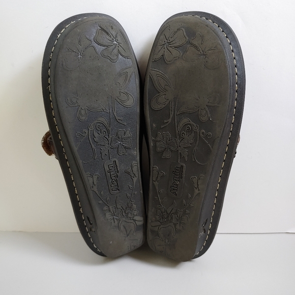 Alegria Feliz Snakeskin Print Mary Jane Shoes Clogs Leather US 9 / EU 39 - Picture 13 of 16